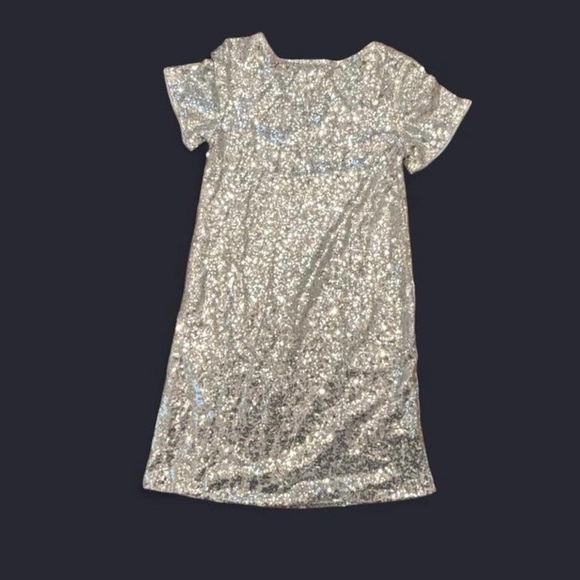 Anna-Kaci Silver Sequin Shift Dress Small | Holiday & NYE Party Dress - Picture 4 of 6